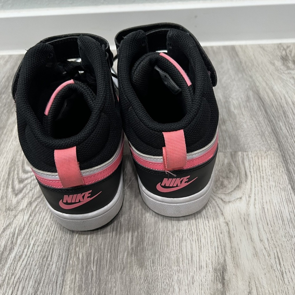 Size 6.5 (GS) - Nike Court Borough 2 Mid White Sunset Pulse - Picture 4 of 9